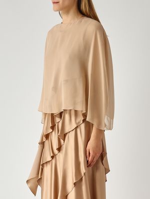3. Christian women's silk cape Beige