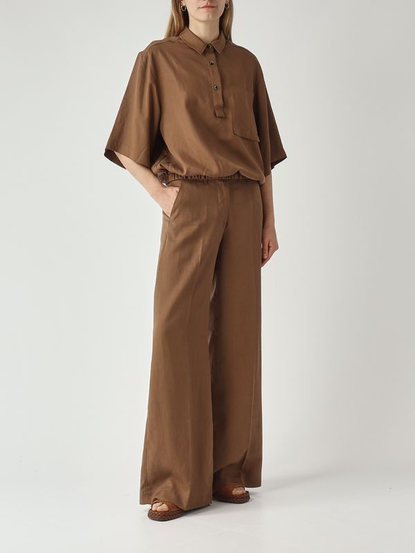 2. Damenbluse Tyche aus Lycra Mokka Nine in the morning tyc01