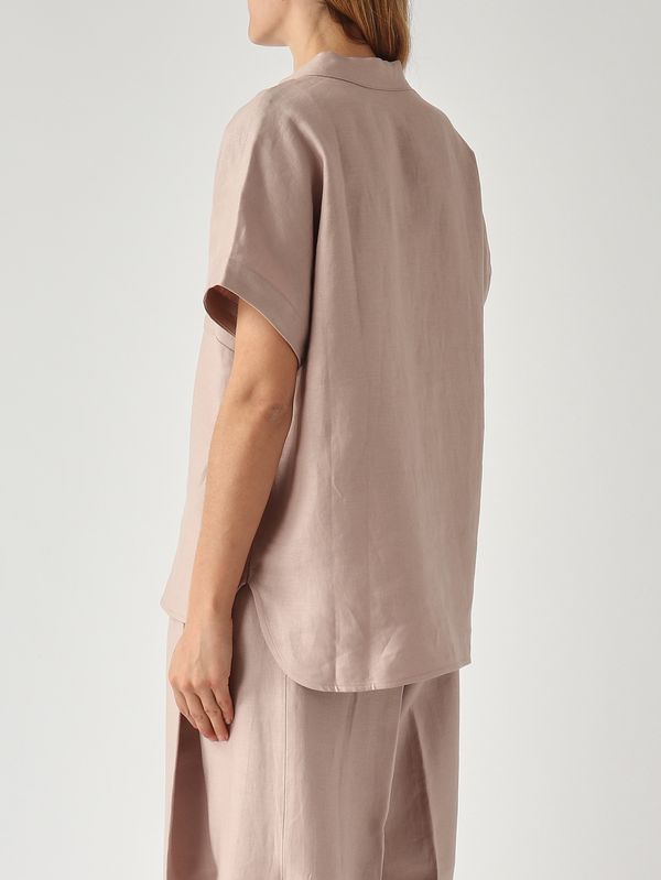 4. Camisa de mujer Ilenia de lino Rosa antiguo Nine in the morning il34