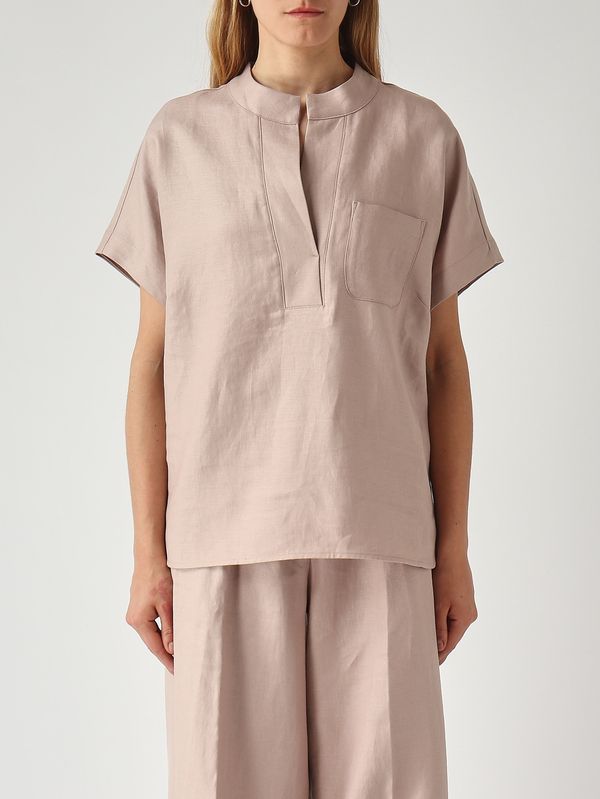 1. Camisa de mujer Ilenia de lino Rosa antiguo Nine in the morning il34
