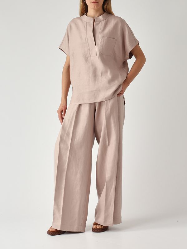 2. Camisa de mujer Ilenia de lino Rosa antiguo Nine in the morning il34