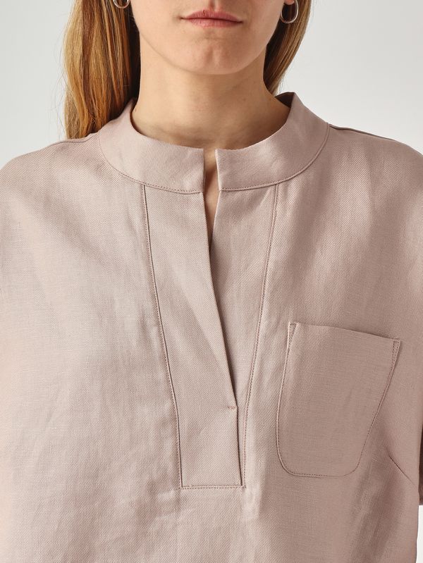 5. Camisa de mujer Ilenia de lino Rosa antiguo Nine in the morning il34
