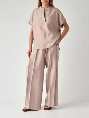 2. Camisa de mujer Ilenia de lino Rosa antiguo