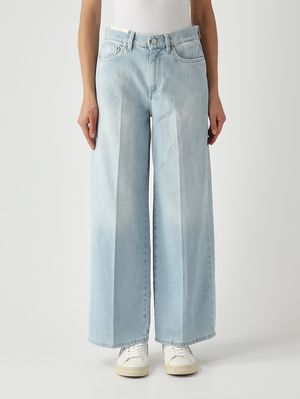 1. Damenjeans aus Stretch-Baumwolldenim Heller Denim