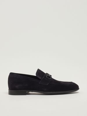 1. Mocassino uomo Foster in pelle scamosciata Blu Navy