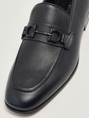 5. Herren-Mokassin Balty aus genarbtem Leder Marineblau