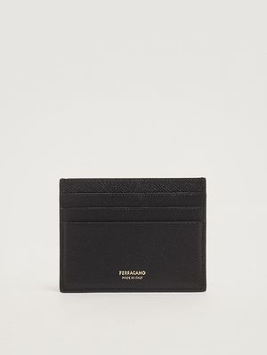2. Porta carte uomo New Gemini in pelle martellata Nero