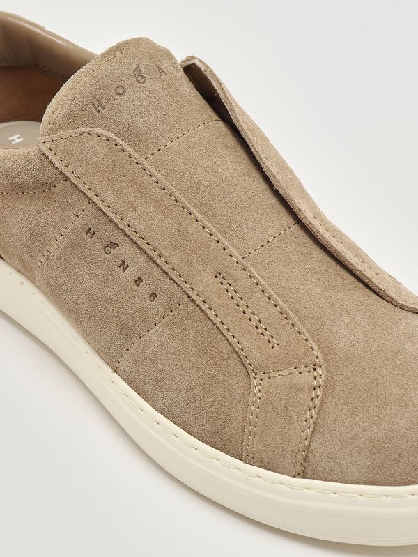 5. Sneakers uomo Hogan H-TV in pelle scamosciata Biscotto Hogan hxm6680fw60btm