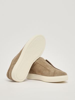 4. Sneakers uomo Hogan H-TV in pelle scamosciata Biscotto