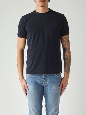 1. Herren-T-Shirt aus Supima-Baumwolle Marineblau