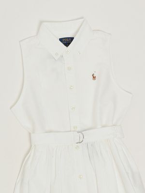 3. Mädchenkleid aus Baumwolle Weiß