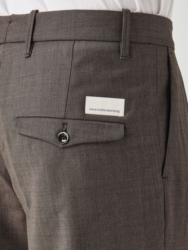 5. Pantalon homme Kai en laine stretch Chocolat Nine in the morning kai34