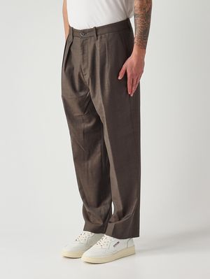 3. Pantalon homme Kai en laine stretch Chocolat