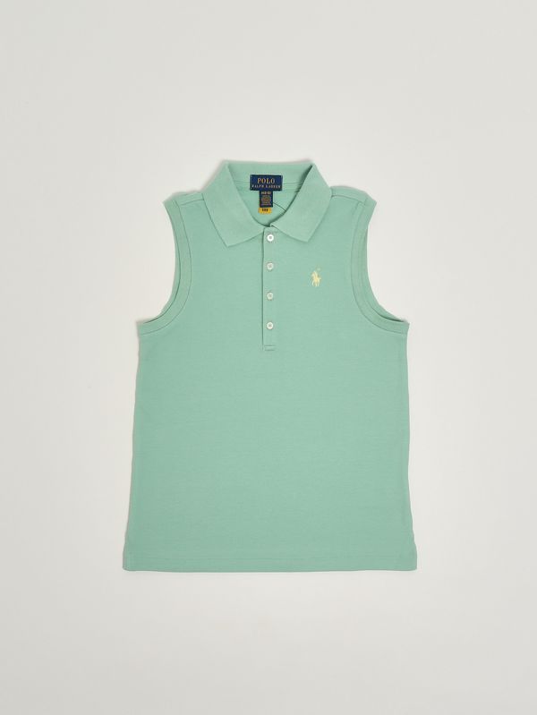 Polo de algodón para niña Verde agua Polo Ralph Lauren