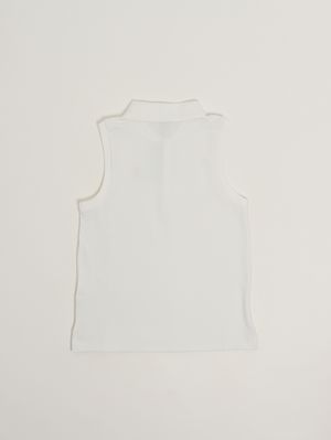 2. Polo de algodón para niña Blanco