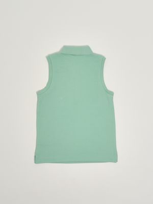2. Polo de algodón para niña Verde agua
