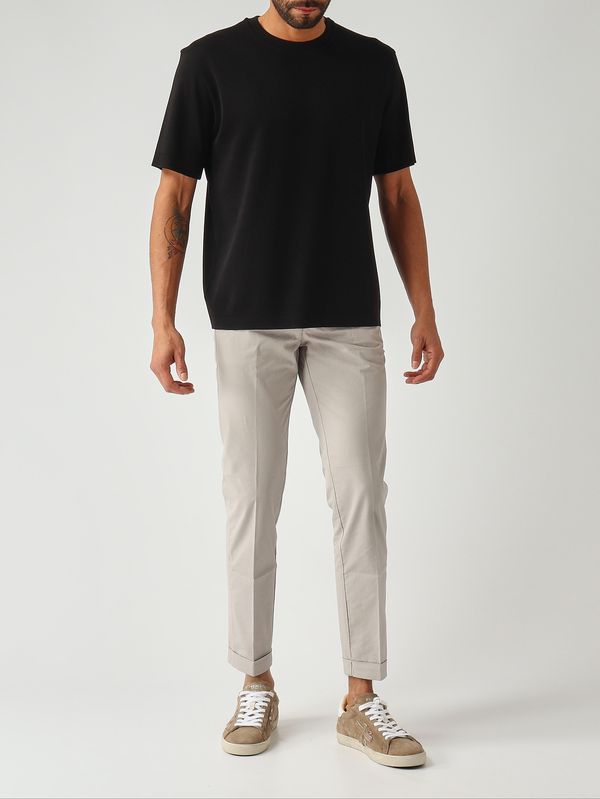 2. Camiseta para hombre de piqué de algodón de doble capa. Negro Herno jg000206u52059