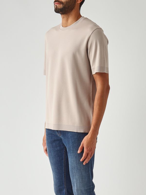 3. Men's double-layer cotton piqué t-shirt Turtle dove Herno jg000206u52059