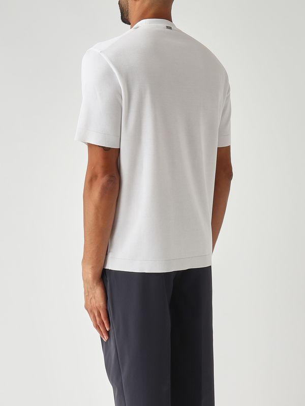 3. Maglia uomo in piqué di cotone doppio strato Bianco Herno jg000206u52059