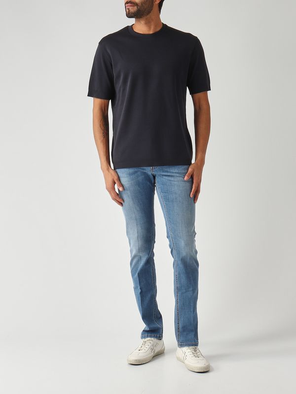 2. Herren-Polohemd aus doppellagigem Baumwollpiqué Marine Herno jg000206u52059