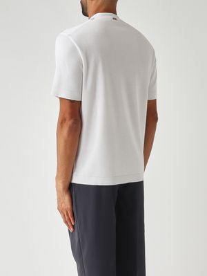 3. Maglia uomo in piqué di cotone doppio strato Bianco