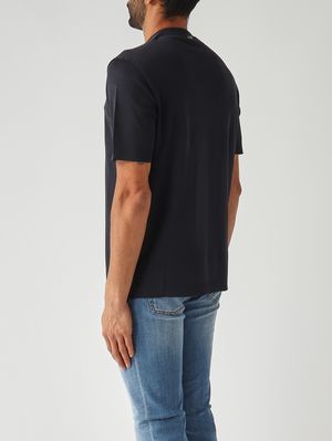 4. Herren-Polohemd aus doppellagigem Baumwollpiqué Marine