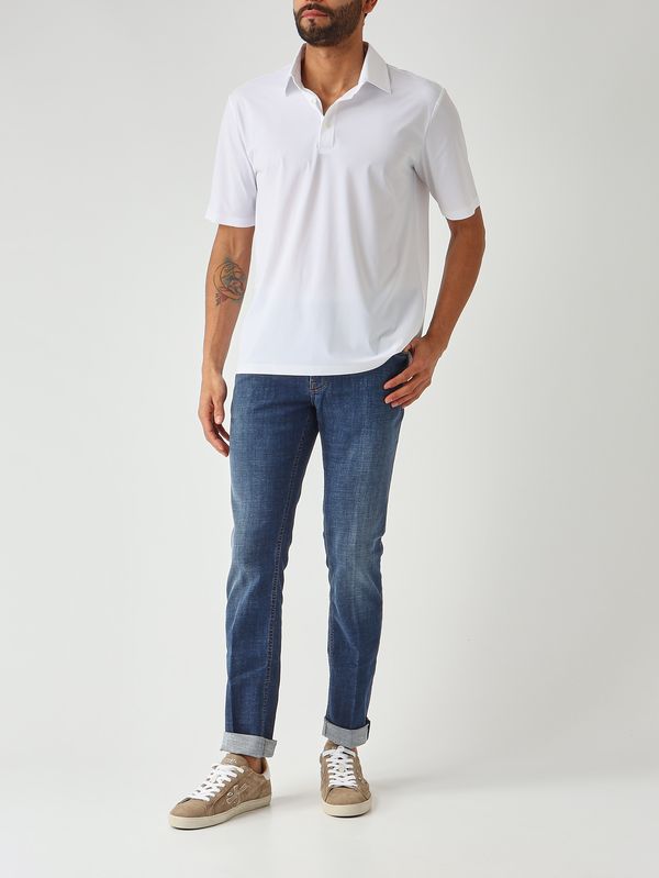 2. Polo para hombre de tejido técnico ultraligero Blanco Herno jpl00138u12509s