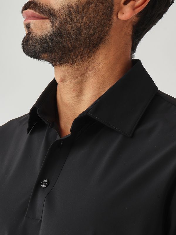 5. Polo para hombre de tejido técnico ultraligero Negro Herno jpl00138u12509s