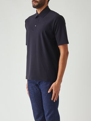3. Herren-Polohemd aus ultraleichtem Funktionsmaterial Marine
