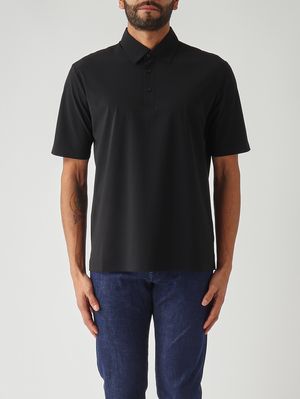 1. Polo para hombre de tejido técnico ultraligero Negro