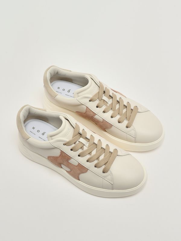 2. Sneakers donna Rebel H562 in pelle Avorio-Beige Hogan hxw5620dn61n1m