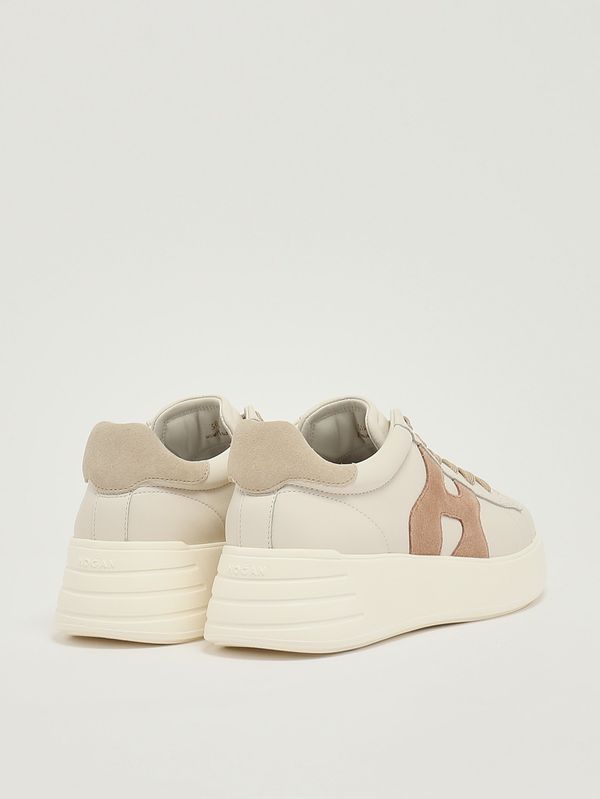 3. Sneakers donna Rebel H562 in pelle Avorio-Beige Hogan hxw5620dn61n1m
