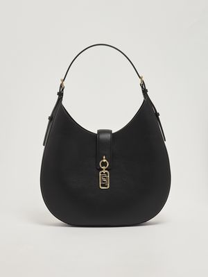 1. Bolso hobo de mujer de piel sintética Negro