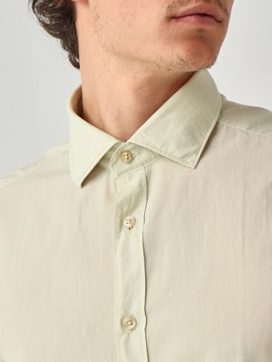 4. Herrenhemd aus hauchdünner Baumwollmusselin Mastix
