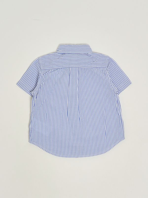 2. Baby boy seersucker cotton shirt White and Light Blue Stripe Polo Ralph Lauren 320b23252