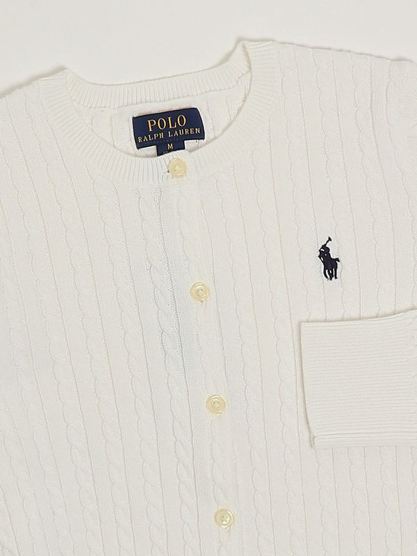 3. Cardigan fille en coton Blanc Polo Ralph Lauren 313543047