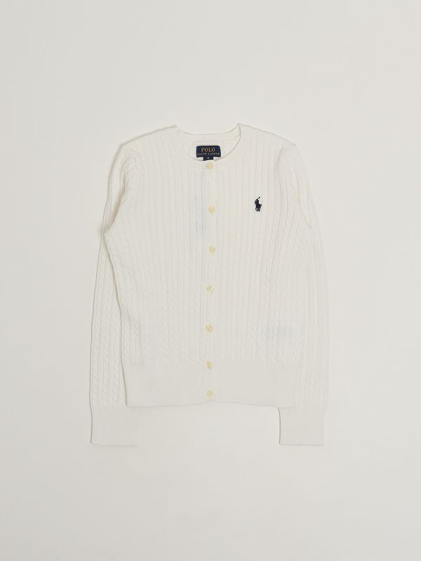 Cardigan fille en coton Blanc Polo Ralph Lauren