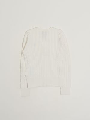2. Cardigan fille en coton Blanc