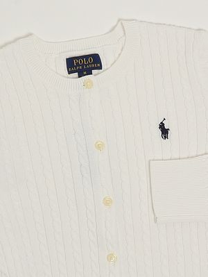 3. Cardigan fille en coton Blanc