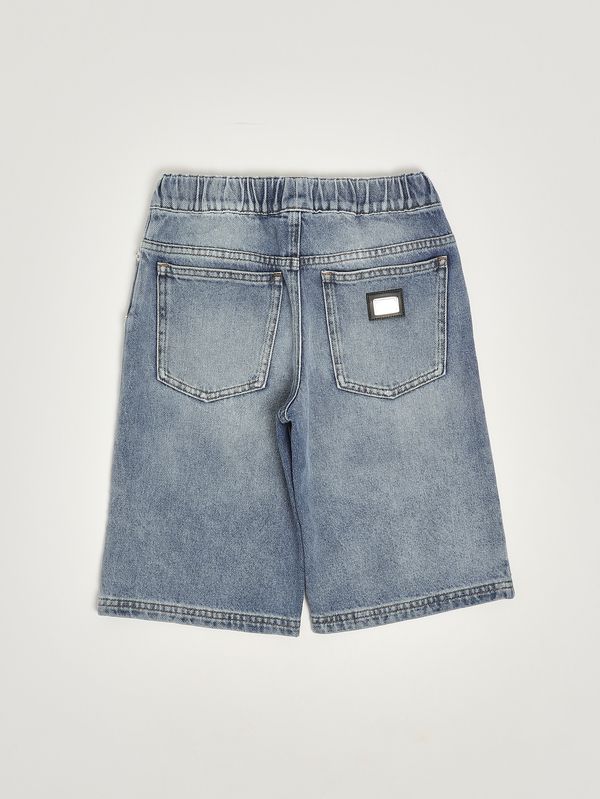 2. Kinder-Bermuda aus Baumwolle Heller Denim Dolce e Gabbana l43q69ldd83