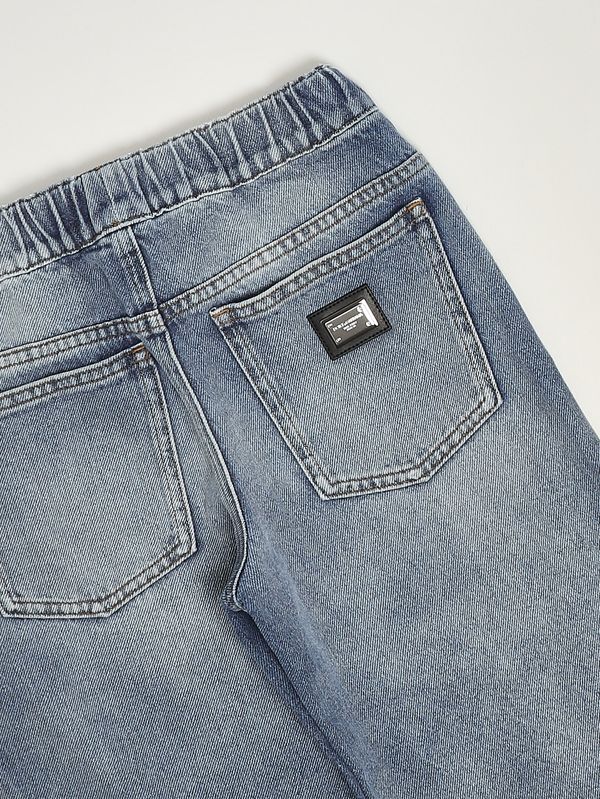 3. Kinder-Bermuda aus Baumwolle Heller Denim Dolce e Gabbana l43q69ldd83