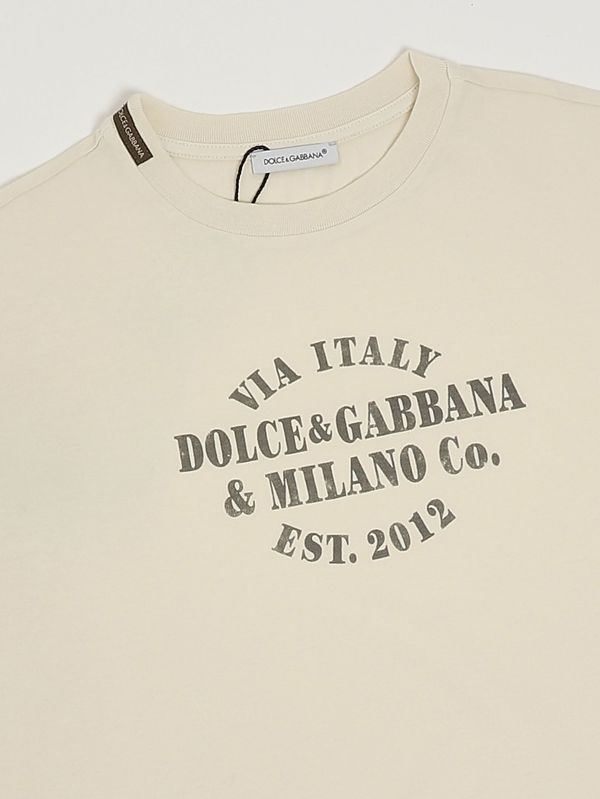 3. Kinder-T-Shirt aus Baumwolle Sahne Dolce e Gabbana l4jthvg7prj