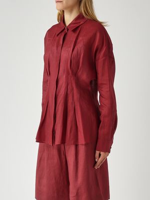 3. Camisa de mujer Tora de ramio Carmín