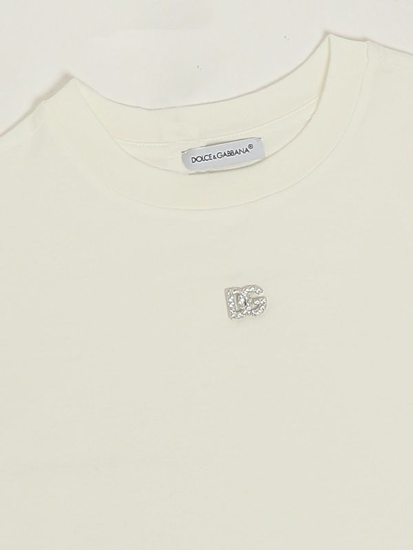 3. T-shirt bambina in cotone Bianco Dolce e Gabbana l5jtnjg7p2c