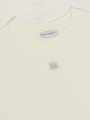 3. T-shirt bambina in cotone Bianco