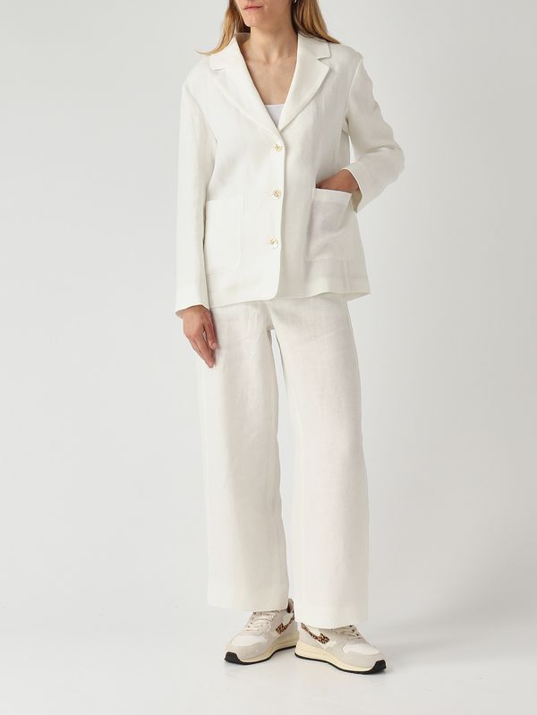 2. Damenjacke Carlotta aus Leinen Weiß S Max Mara 2619041053600
