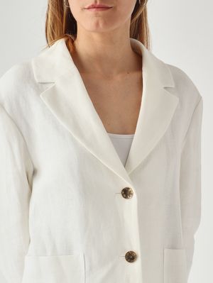 5. Damenjacke Carlotta aus Leinen Weiß