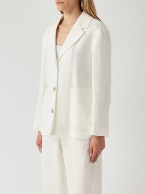 3. Damenjacke Carlotta aus Leinen Weiß