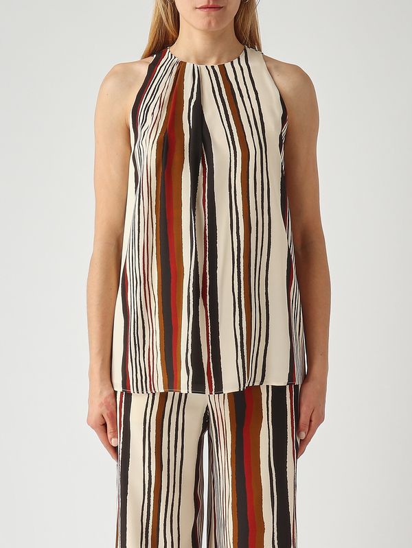 1. Damenbluse Ancora aus Seide Schwarz-Elfenbein Max Mara Studio 2616161022600