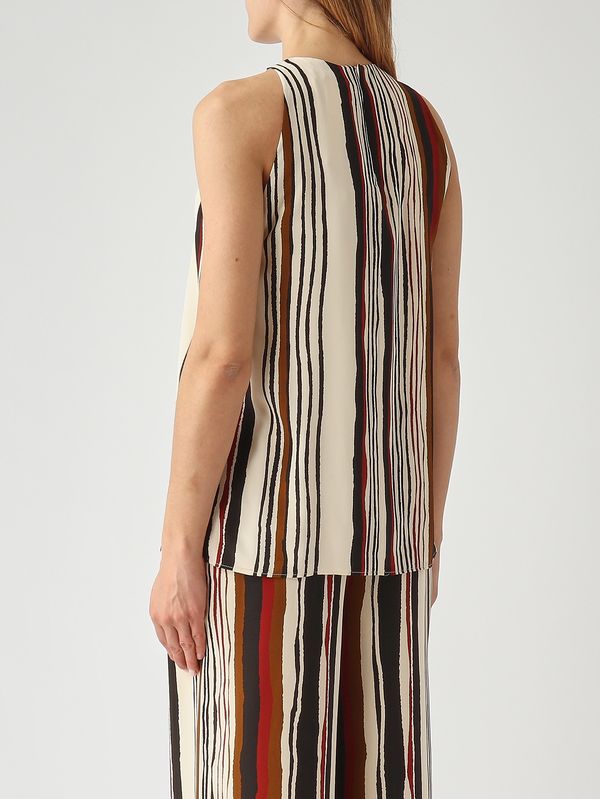 4. Damenbluse Ancora aus Seide Schwarz-Elfenbein Max Mara Studio 2616161022600